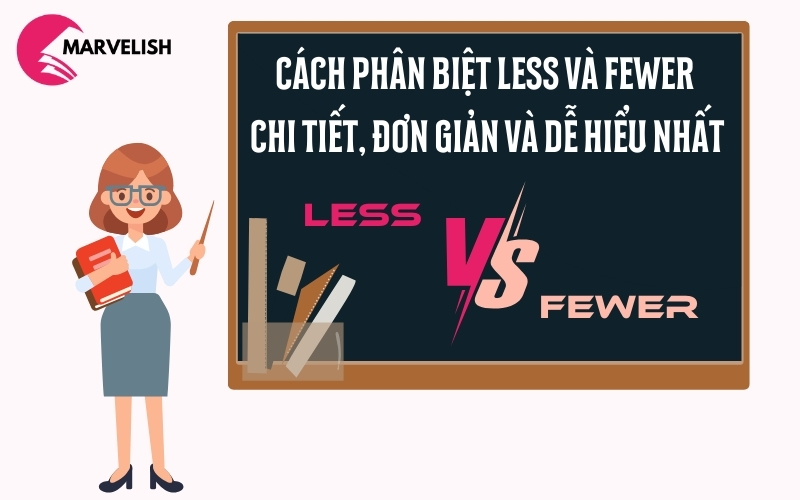 phân biệt less và fewer