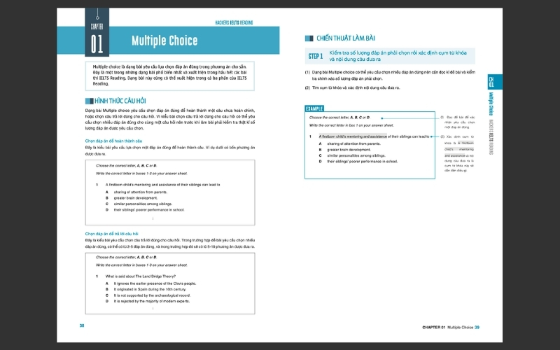 bước 1 cách làm bài multiple choice trong ielts reading