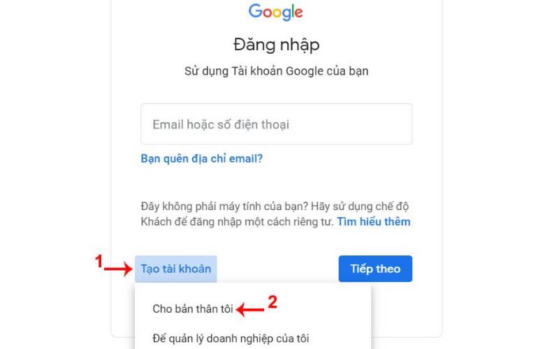 Tạo tài khoản Google và mở kênh YouTube cá nhân