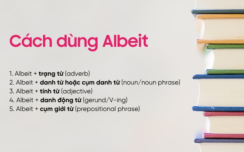 Cách dùng Albeit trong tiếng Anh