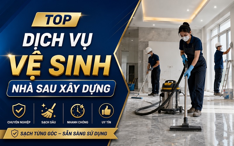 top dịch vụ vệ sinh nhà sau xây dựng